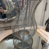 Metal Mesh Hurricane Pillar Candleholder