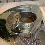 Vtg Bombay Filagree Lidded Metal Box