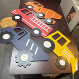 Construction Vehicle Wooden Wall Decor