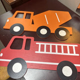 Construction Vehicle Wooden Wall Decor