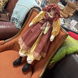 Prairie Style Rag Doll w 2 Extra Dresses
