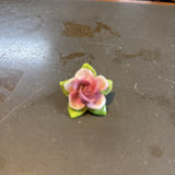 Vintage Porcelain Rose Pin