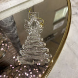 Set of 2 Glass Angel Ornaments