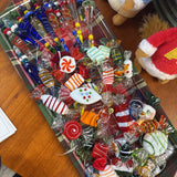 Set of any 3 Glass Candy Ornaments