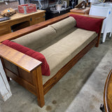 Mission Style Wood Sofa w/Cushion