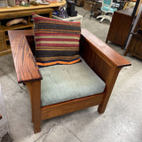 Mission Style Wood Chair w/Cushion