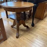Oak Round Side Table