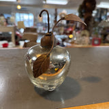 Crackle Glass Apple Ornament