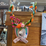 Plush Reindeer Head Wall Hanging