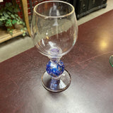 Wine Glass Blue Stem