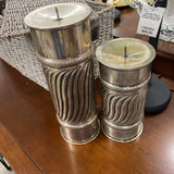 Set of 2 Metal Candle Holders