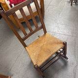 Vintage Child's Rush Seat Rocking Chair