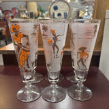 Vintage Libbey Caribbean Cruise Calypso Pilsner Glasse