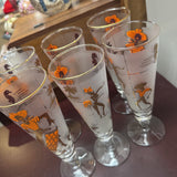 Vintage Libbey Caribbean Cruise Calypso Pilsner Glasse