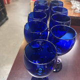 Libbey Vtg Cobalt Wine Glass