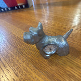Mini Cast Metal Scottie Dog Clock by Timex