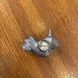 Mini Cast Metal Scottie Dog Clock by Timex