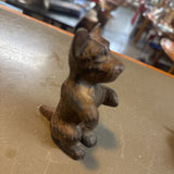 Sitting Up Cast Metal Scottie Dog