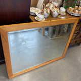 Wood Framed Beveled Mirror