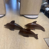 Ironwood Carved Dolphins