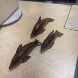 Ironwood Carved Dolphins