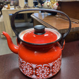 Vintage Red Teapot