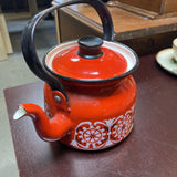 Vintage Red Teapot
