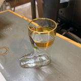 Vtg Ruhrglas Wild Boar Boot Glass