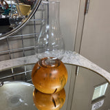 Splatted Maple Wood Hurricane Lamp