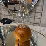 Splatted Maple Wood Hurricane Lamp