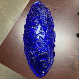 Blue Glass Oval Platter