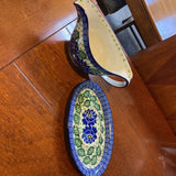 Blue Rose Polish Pottery - Sapphire Fields Gravy Boat