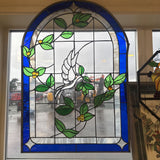 Stained Glass w Dove & Vine