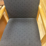 Wood Frame Chair w/Grey Upholstery