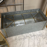 Galvanized Metal Box w/Dividers