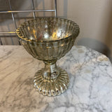 Mercury Glass Pedestal Bowl