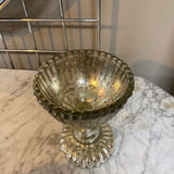 Mercury Glass Pedestal Bowl