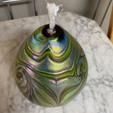 Hand Blown Glass Aurene Oil Lamp