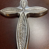 Pewter Floral Cross
