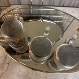 Ceramic w Pewter Lid Beed Steins