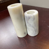 Set of 2 Marble Candle Holders