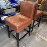 Leather Stool w Back