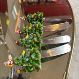 Set of 2 Christmas Tree Cheese Knives by Spode