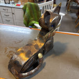 Handmade Metal Cat Sculpture