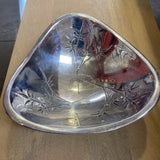 Pewter Floral Dish