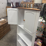 Corner Cabinet w 4 Door, 2 Shelf