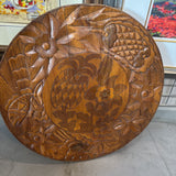 Carved Wood Game Table Top