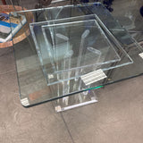 MCM Skyscraper Lucite & Glass Side Table