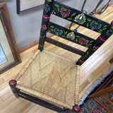 Small Folk Art Chair w Rush Seat