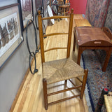 Early American Small Chair w Rush Seat